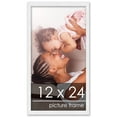 thumbnail image 1 of 12x24 White Wood Picture Frame - UV Acrylic, Foam Board Backing, Hanging Hardware, 1 of 9