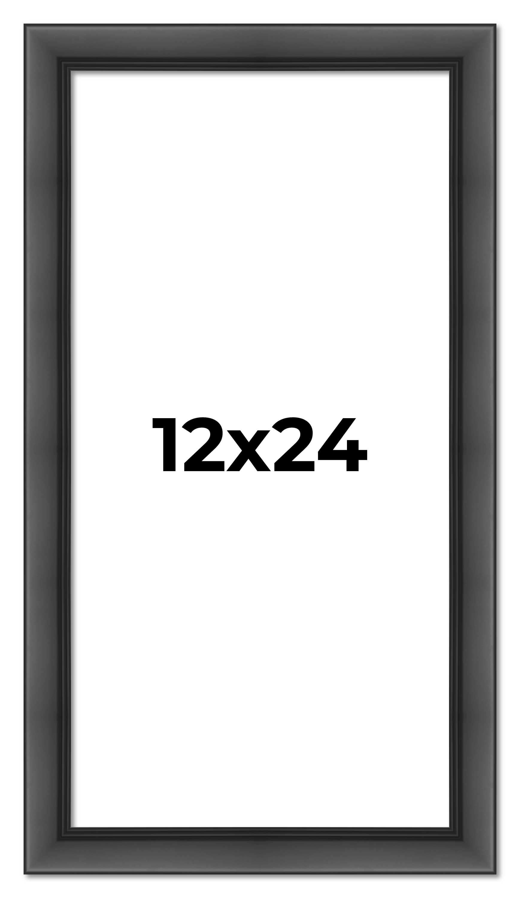 12x24 Frame Black Charcoal Grey Wood Textured Picture Frame 0.75 Inch Moulding Width Gunmetal Walmart