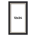 thumbnail image 1 of 12x24 Frame Black Real Wood Picture Frame Width 2.25 Inches | Interior Frame Depth 0.5 Inches |, 1 of 8