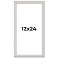 thumbnail image 1 of 12x24 Frame Silver Inner Slope Bevel Picture Frame | 1 Inch Moulding Width | 0.75 Inch Rabbet Depth, 1 of 8