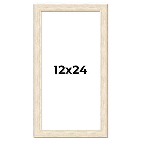 12x24 Frame White Real Wood Picture Frame Width 1.5 inches | Interior Frame Depth 0.5 inches | Barn