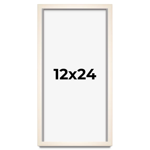 12x24 Frame White Wheat Solid Wood Picture Frame | Moulding Width 0.75 Inches | Interior Depth 0.5