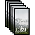 thumbnail image 1 of 12x24 Picture Frame Black for Wall Mounting Set of 6, Horizontal and Vertical Formats for Wall Hanging, Wood 12x24 Frame, Black, 6 Pack, 1 of 7