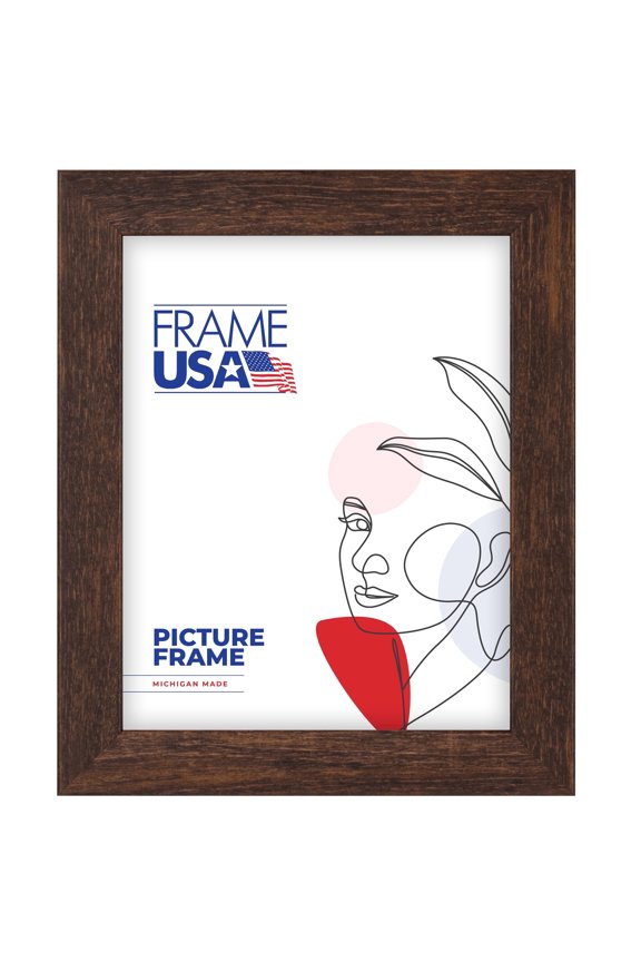 12x24 Picture Frame Brown Chalked, 26-1911, 1.25 Inch MDF, Plexiglass, Wall Display