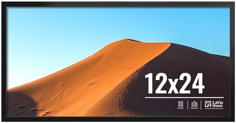 12x24 Picture Frame for Wall Display, 12x24 Black Picture Frame with HD ...