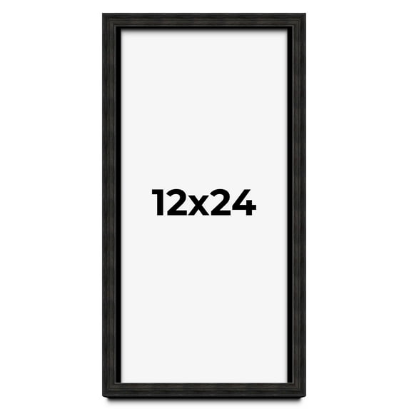 12x24 Shadow Box Black Rustic Barnwood Display Frame | 1.125 Inch Deep | 0.875 Inch Moulding Width