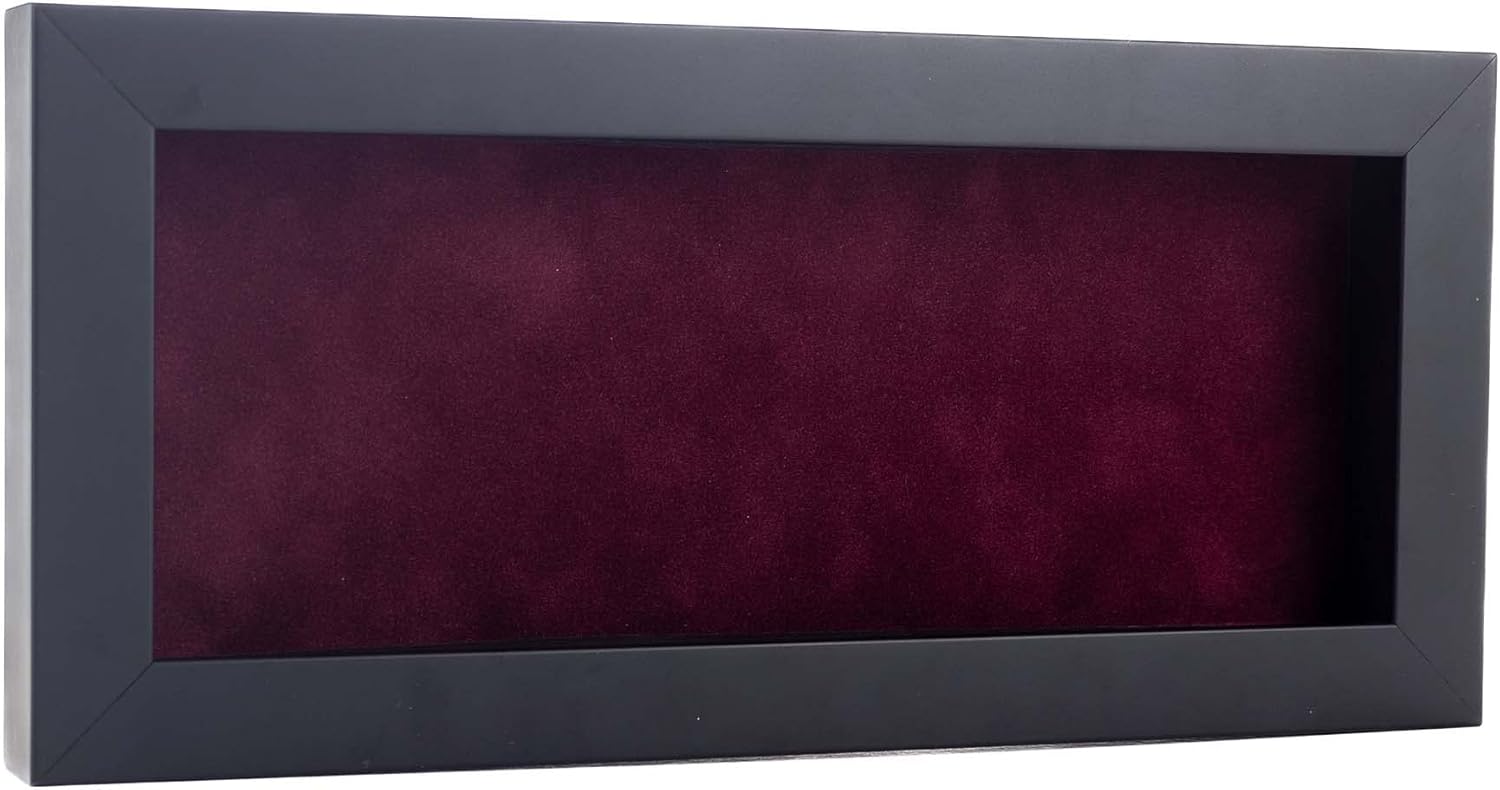 12x24 Shadow Box Frame Black Wood with a 3/4" Usable Display Depth