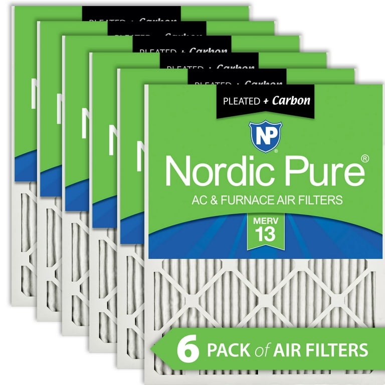 12x24x1 11 1 2x23 1 2 Pleated Air Filters MERV 13 Plus Carbon 6