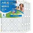 thumbnail image 1 of 12x24x1 Air Filter MERV 8 Comparable to MPR 700 & FPR 5 Electrostatic Pleated Air Conditioner Filter 4 Pack HVAC AC Premium USA Made 12x24x1 Furnace Filters by AIRX FILTERS WICKED CLEAN AIR., 1 of 3