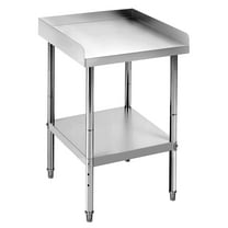 12x24x30 Inch Stainless Steel Equipment Grill Stand Table 400 Lbs Capacity NSF Certified with Adjustable Legs,2" Edge Baffle,Commercial Prep & Work Table for Hotel,Home,Commercial Restaurant Kitchen