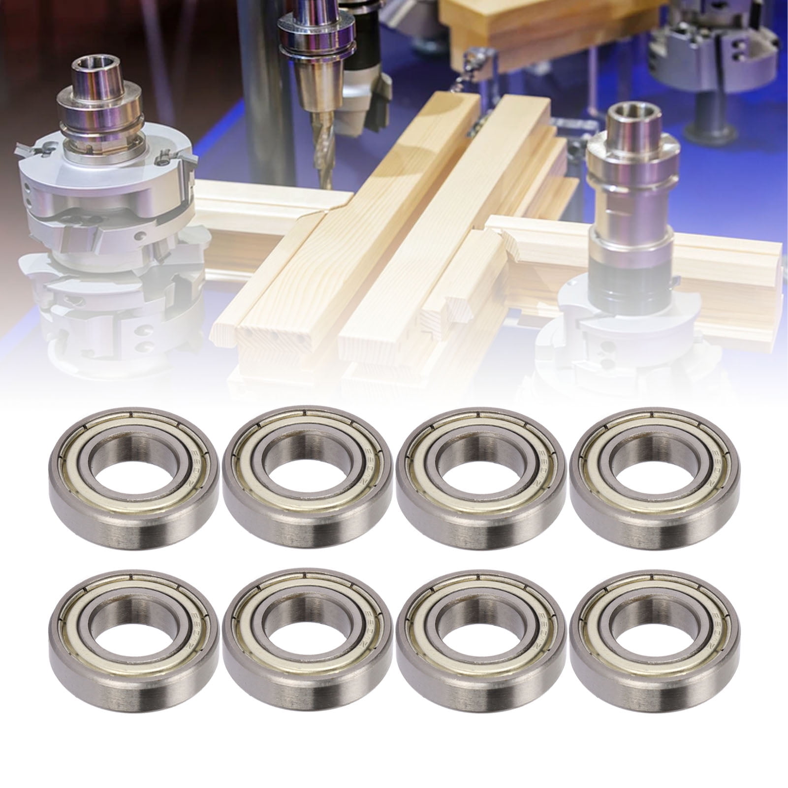 12x24x6mm Ball Bearings , Steel Dust Covers, High Speed, Low Friction, Industrial Use