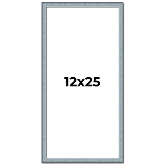 12x25 Frame Rustic Sky Blue Solid Wood Picture Frame | 0.75 Inch Moulding Width |Includes UV