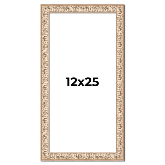 12x25 Frame White Real Wood Picture Frame Width 1.5 inches | Interior Frame Depth 0.5 inches |