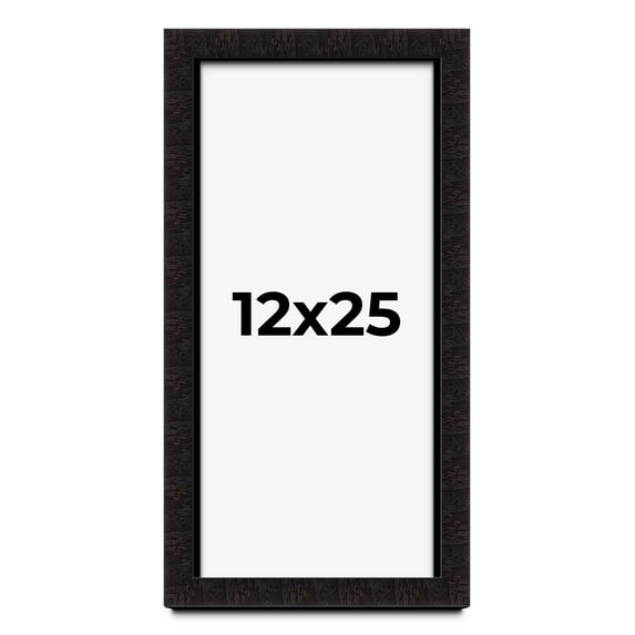 12x25 Shadow Box Black Solid Wood Display Picture Frame | 1 Inch Rabbet Depth | | 1.375 Inch