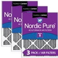 thumbnail image 1 of 12x25x1 (11_3/4x24_3/4) Furnace Air Filters MERV 8 Pleated Plus Carbon 3 Pack, 1 of 7