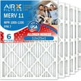 thumbnail image 1 of 12x25x1 Air Filter MERV 11 Electrostatic Pleated Air Conditioner Filter 6 Pack HVAC AC Furnace Filters, 1 of 4