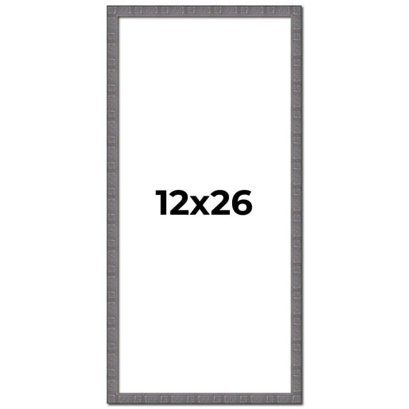 12x26 Frame Blue Kingsley Pewter Solid Wood Picture Frame Width 0.75 Inches |Interior Depth 0.5