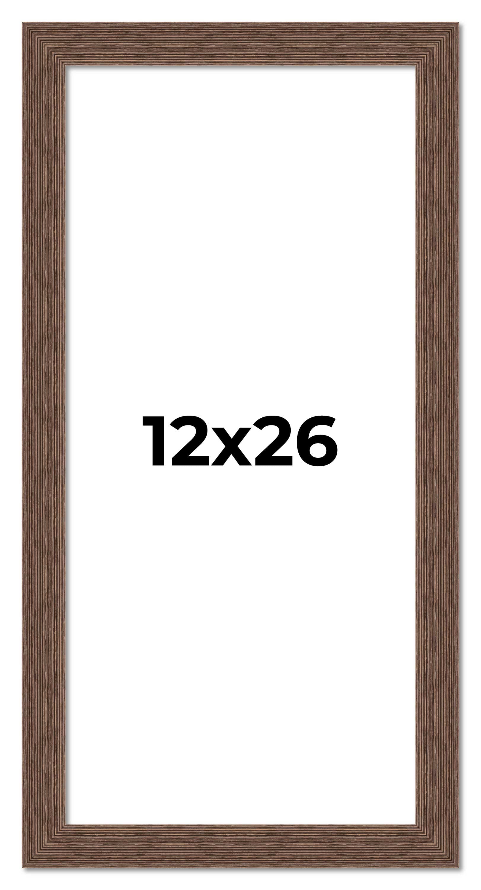 12x26 Frame Brown Farmhouse Solid Wood Picture Frame Width 1.5 Inches ...