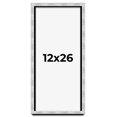 thumbnail image 1 of 12x26 Frame Brushed Silver Solid Wood Picture Frame | 0.75 Inch Moulding Width | Rabbet Depth 0.75, 1 of 5