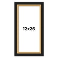 thumbnail image 1 of 12x26 Frame Gold Real Wood Picture Frame Width 2.25 Inches | Interior Frame Depth 0.5 Inches |, 1 of 8