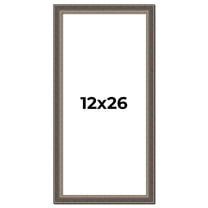 12x26 Frame Silver Real Wood Picture Frame Width 1.25 Inches | Interior Frame Depth 0.5 Inches |