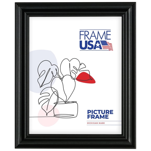 12x26 Picture Frame – Black Value Added Style 75022-704, 1.25 Inch MDF Moulding, Includes Plexiglass and Backing, Wall Display Frame for Art, Posters, or Photos – Frame USA