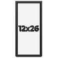 thumbnail image 1 of 12x26 Shadow Box Frame Black | 1 inches Deep Real Wood Contemporary Shadowbox Display Frame | UV, 1 of 8