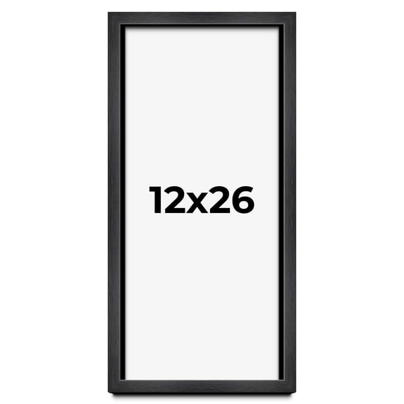 12x26 Shadow Box Frame Grey Charcoal Black | 0.875 Inches Deep | Solid Wood Shadowbox Display Frame