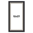 thumbnail image 1 of 12x27 Frame Black Real Wood Picture Frame Width 2.25 Inches | Interior Frame Depth 0.5 Inches |, 1 of 8