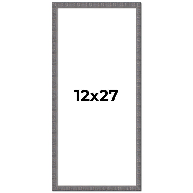 12x27 Frame Blue Kingsley Pewter Solid Wood Picture Frame Width 0.75 Inches |Interior Depth 0.5