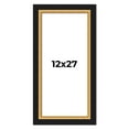 thumbnail image 1 of 12x27 Frame Gold Real Wood Picture Frame Width 2.25 Inches | Interior Frame Depth 0.5 Inches |, 1 of 8
