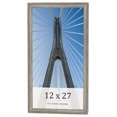 thumbnail image 1 of 12x27 Frame Grey Solid Wood Picture Frame Width 1 Inches | Interior Frame Depth 0.5 Inches |, 1 of 8