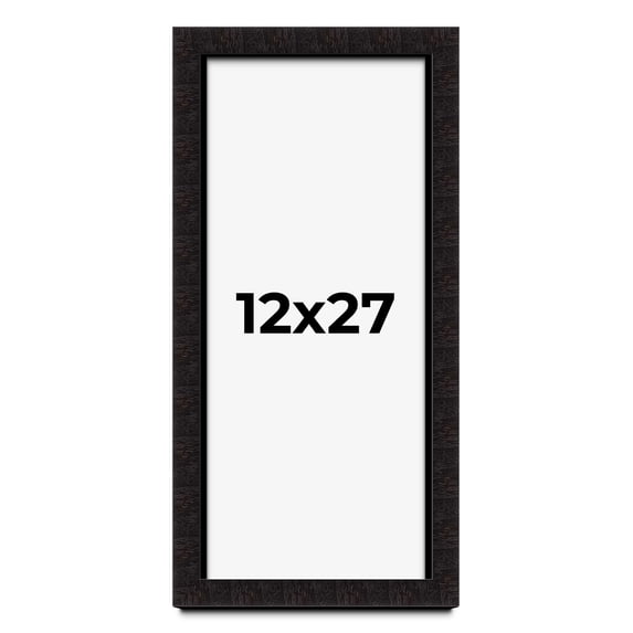 12x27 Shadow Box Black Solid Wood Display Picture Frame | 1 Inch Rabbet Depth | | 1.375 Inch
