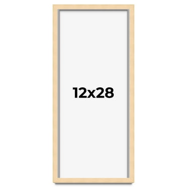 12x28 Frame Beige Real Wood Picture Frame Width 0.75 inches | Interior Frame Depth 0.5 inches |