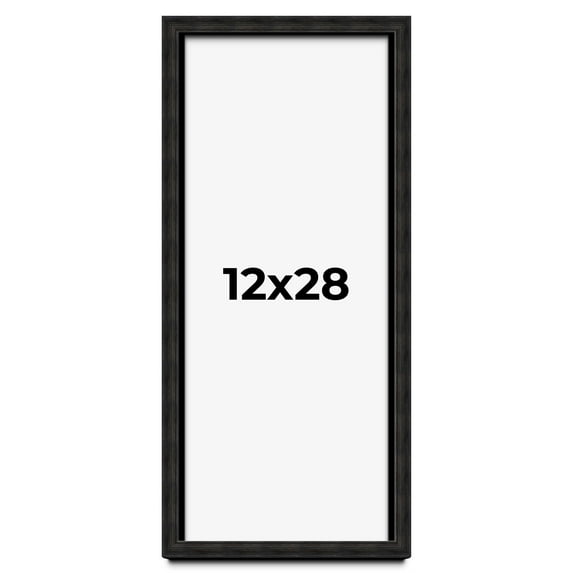 12x28 Shadow Box Black Rustic Barnwood Display Frame | 1.125 Inch Deep | 0.875 Inch Moulding Width