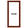 thumbnail image 1 of 12x28 Walnut Brown Veneer Real Wood Picture Frame Width 1.75 inches | Interior Frame Depth 0.5, 1 of 8