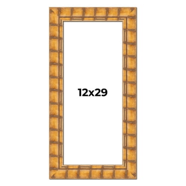 12x29 Frame Beige Real Wood Picture Frame Width 3 inches | Interior Frame Depth 0.5 inches |