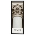 thumbnail image 1 of 12x29 Frame Black Charcoal Grey Wood Textured Picture Frame | 0.75 Inch Moulding Width | Gunmetal, 1 of 8
