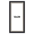 thumbnail image 1 of 12x29 Frame Black Real Wood Picture Frame Width 2.25 Inches | Interior Frame Depth 0.5 Inches |, 1 of 8