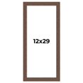 thumbnail image 1 of 12x29 Frame Brown Farmhouse Solid Wood Picture Frame Width 1.5 Inches | Interior Frame Depth 0.5, 1 of 8