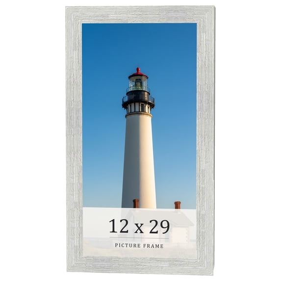 12x29 Frame White Real Wood Picture Frame Width 1.5 inches | Interior Frame Depth 0.5 inches | Barn