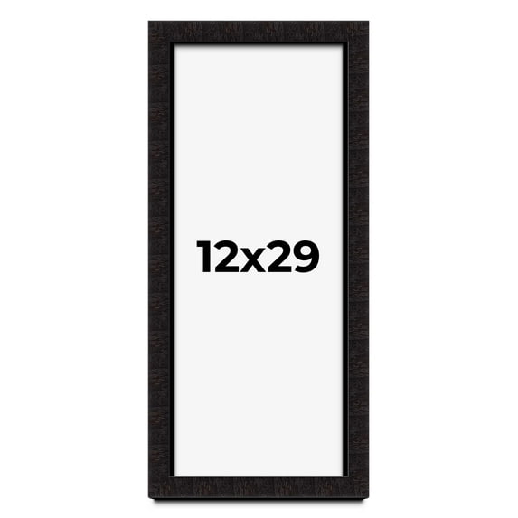 12x29 Shadow Box Black Solid Wood Display Picture Frame | 1 Inch Rabbet Depth | | 1.375 Inch
