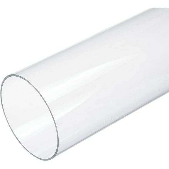 12x3.5 Inch Acrylic Round Tube Clear Rigid Acrylic Pipe Clear Round Tube Hollow Round Bar Rod for DIY Crafts Lamps Aquarium Fish Architectural Model Making