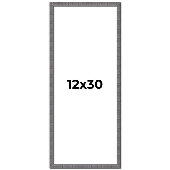 12x30 Frame Blue Kingsley Pewter Solid Wood Picture Frame Width 0.75 Inches |Interior Depth 0.5