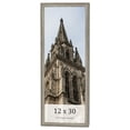 thumbnail image 1 of 12x30 Frame Grey Solid Wood Picture Frame Width 1 Inches | Interior Frame Depth 0.5 Inches |, 1 of 8