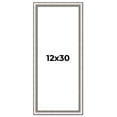 thumbnail image 1 of 12x30 Frame Silver Real Wood Picture Frame Width 1.25 Inches | Interior Frame Depth 0.5 Inches |, 1 of 8