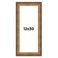 thumbnail image 1 of 12x30 Frame Vintage Gold Solid Wood Picture Frame | 2.5 Inch Moulding Width | Ornate Bronze Museo, 1 of 8