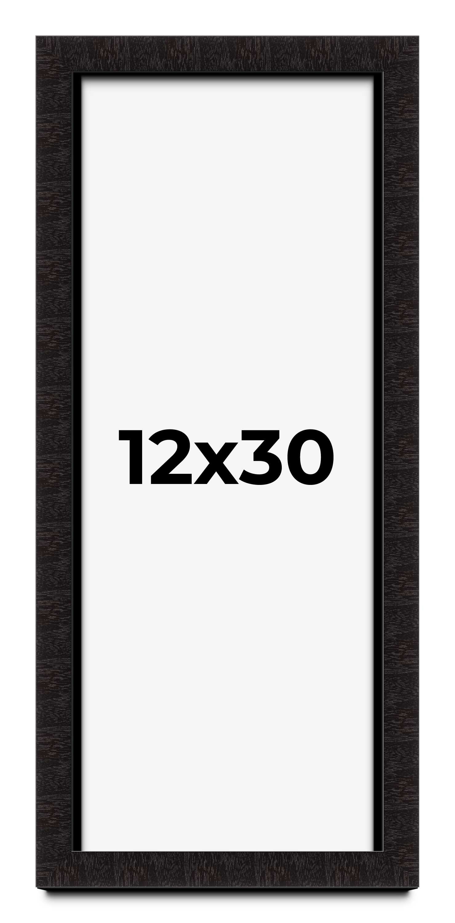 One Rabbet Frame 12x30 Shadow Box Black Solid Wood Display Picture Frame | 1 Inch Rabbet ...