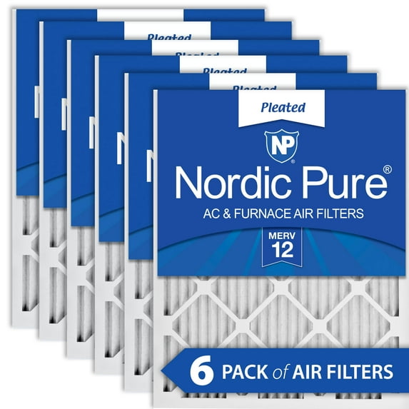 12x30x1 (11_7/8x29_7/8) Pleated MERV 12 Air Filters 6 Pack