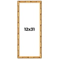 thumbnail image 1 of 12x31 Frame Gold Bamboo Picture Frame - Complete Modern Photo Frame Includes UV Acrylic Shatter, 1 of 8